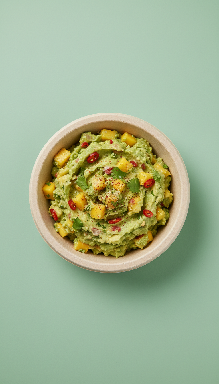 Spicy Mango Chili Guacamole Compostable Bowl